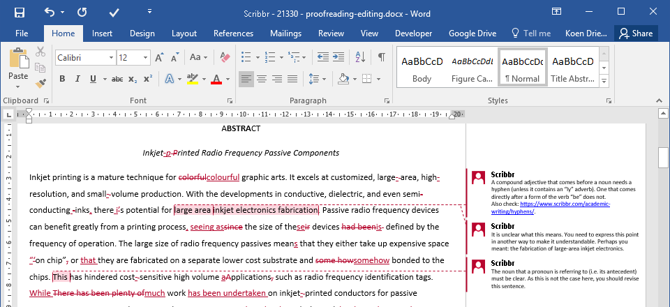 Rates for editing thesis