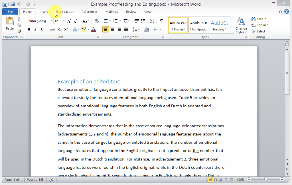 does review not work within a ms word for mac table?