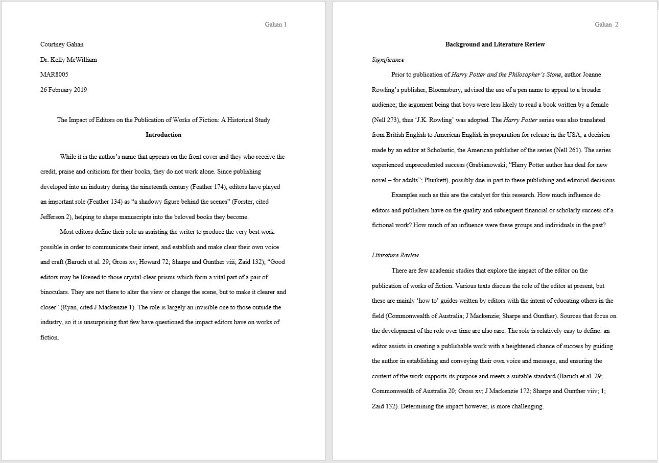 mla format for papers