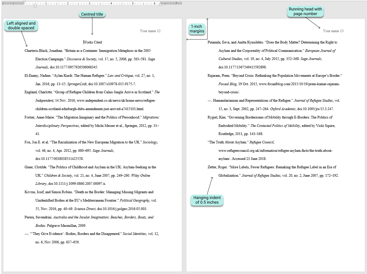 mla works cited page what to include and how to format work cited list