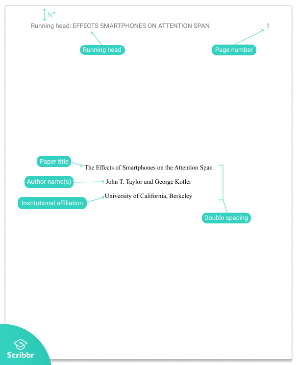 APA Formatting, Part 1 - The Title Page - 6th Edition/Simple 