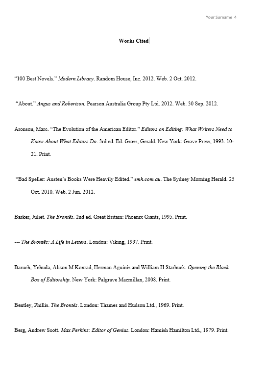 Dissertation works cited