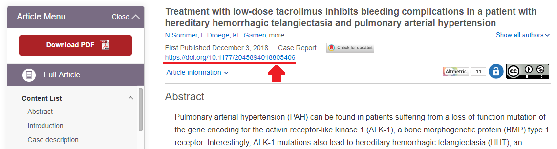 What type of citation is DOI?