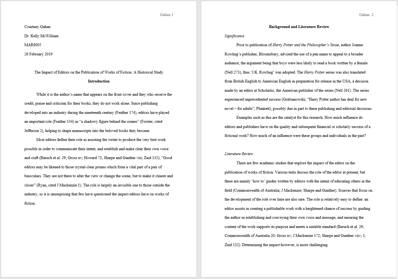 what should the heading of a college essay look like