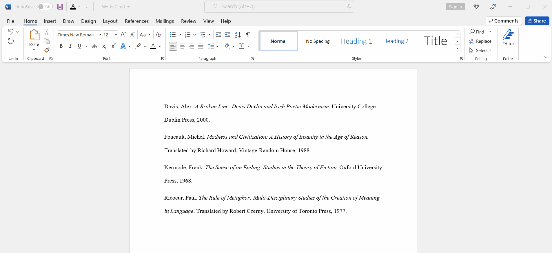 Hanging Indent Word & Google Docs Instructions