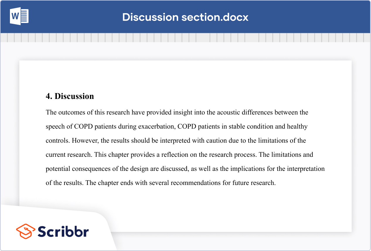 Discussion section example