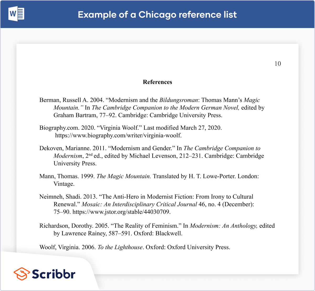 formatting bibliography chicago