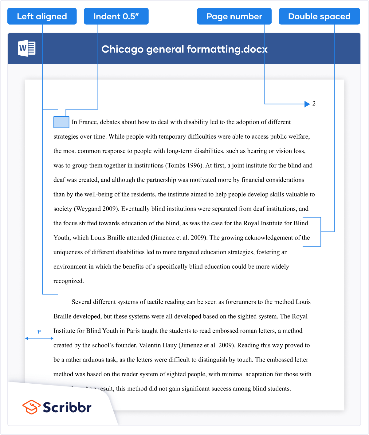 Format of a Chicago Style paper