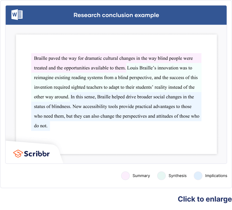 conclusions on research papers Research paper conclusion