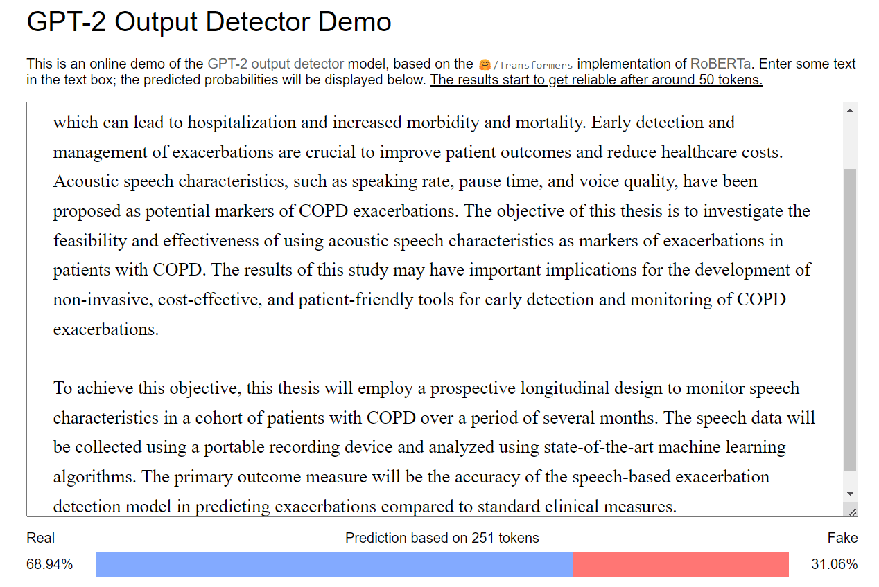 online writing tool GPT-2 Output Detector