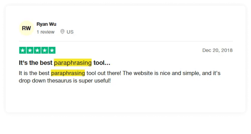 Paraphrasing tool trustpilot 01