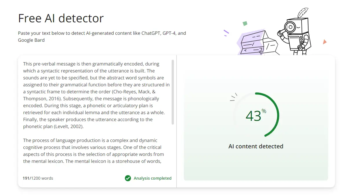 QuillBot's AI Detector