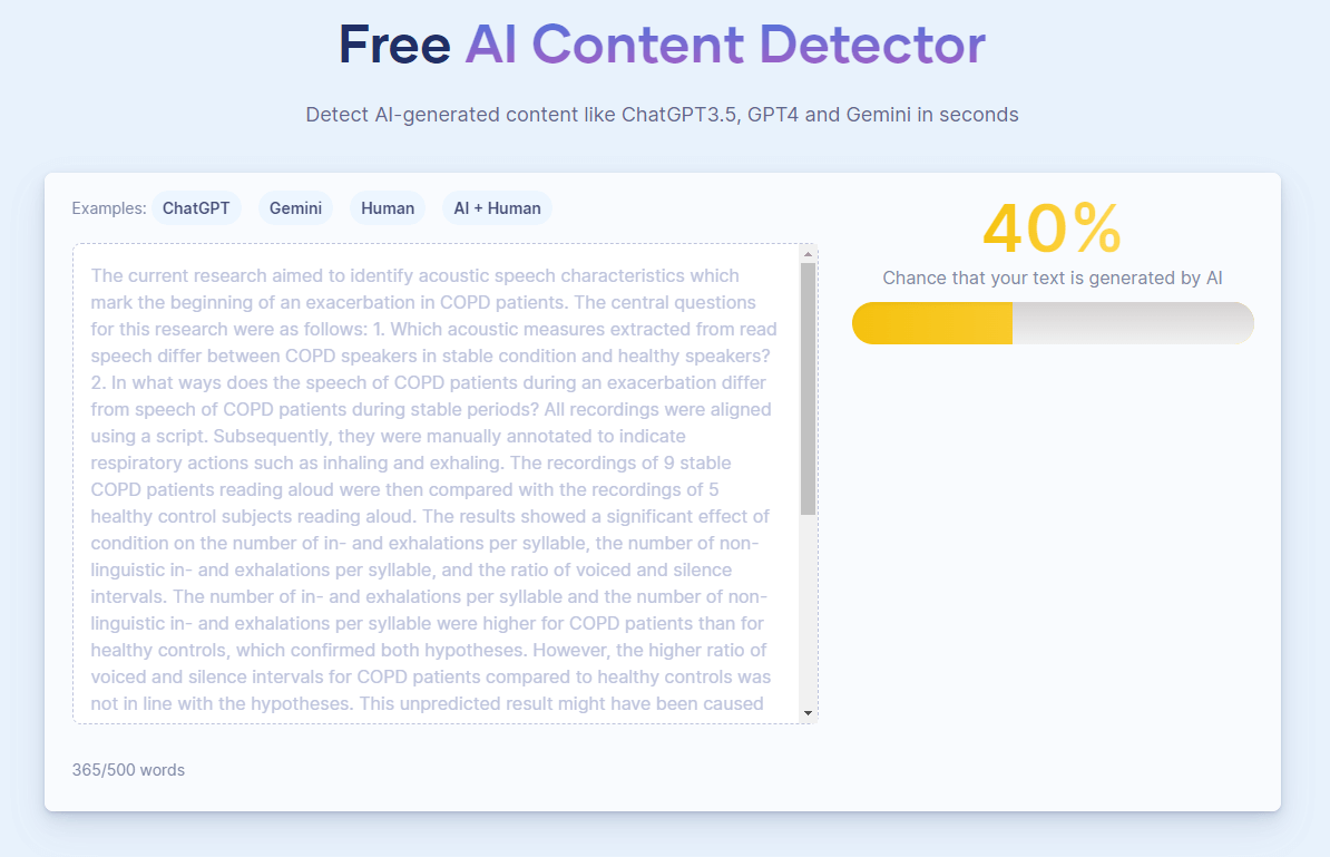 QuillBot's AI Detector