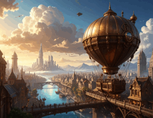 AI-generated image of a hot air balloon by Adobe