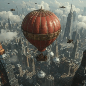 AI-generated image of a hot air balloon by Leonardo
